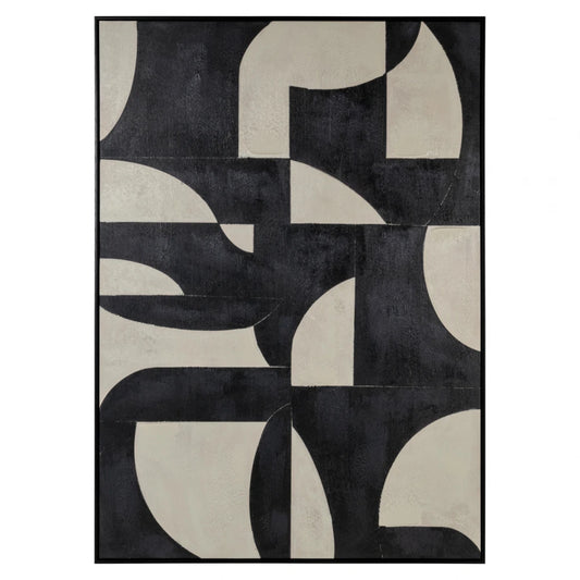 Tablou din Panza/ Lemn de pin/ Polistiren Negru L100xH140cm Splendor