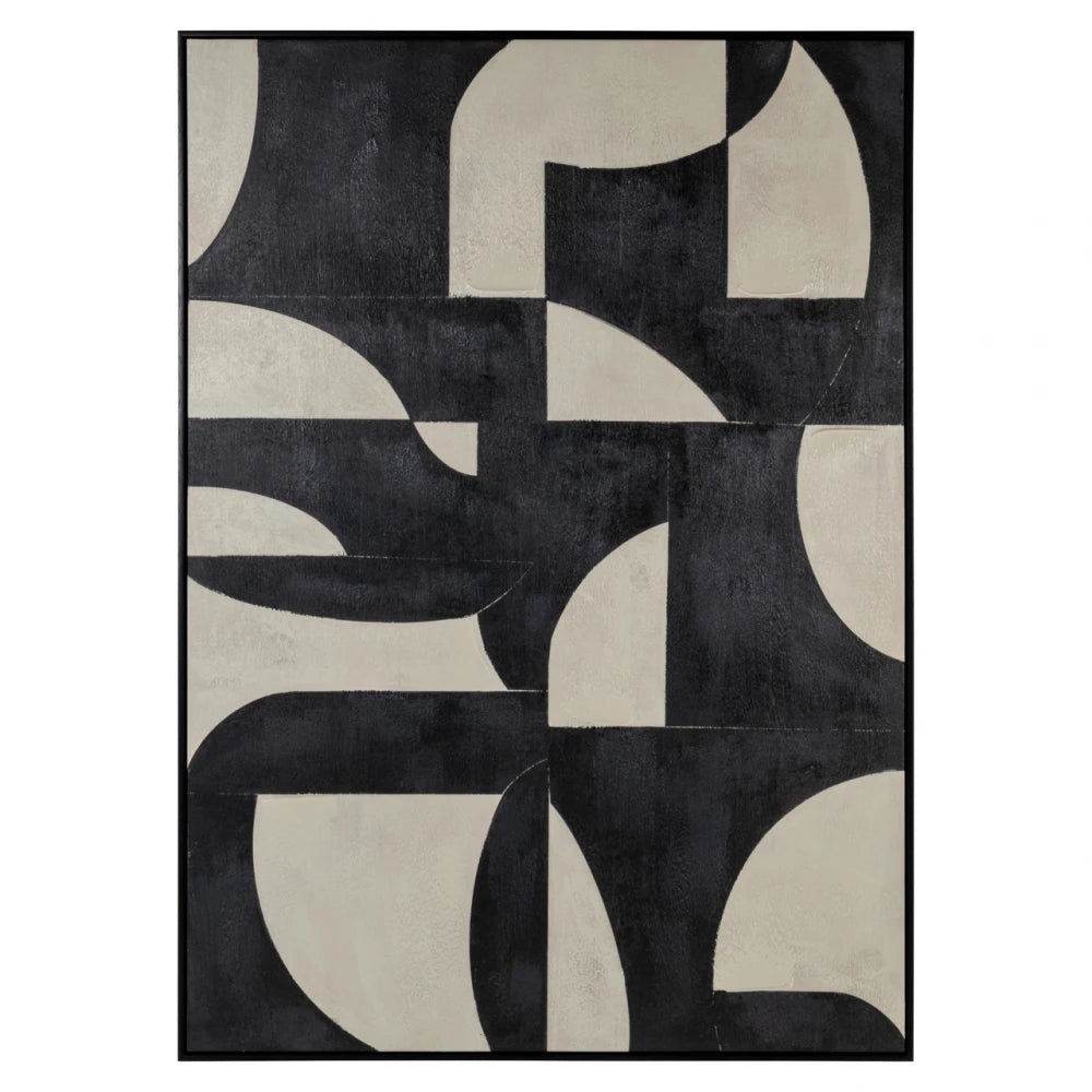 Tablou din Panza/ Lemn de pin/ Polistiren Negru L100xH140cm Splendor