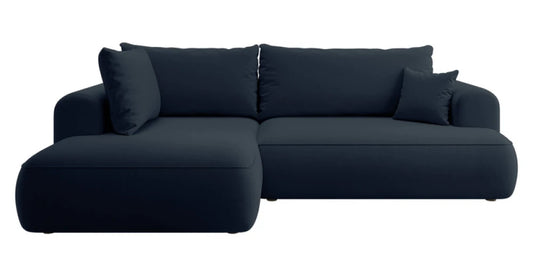 Coltar extensibil catifea alastru cu lada depozitare Nubio