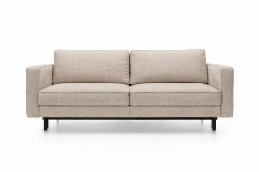 Canapea extensibila din catifea bej California L232x98cm