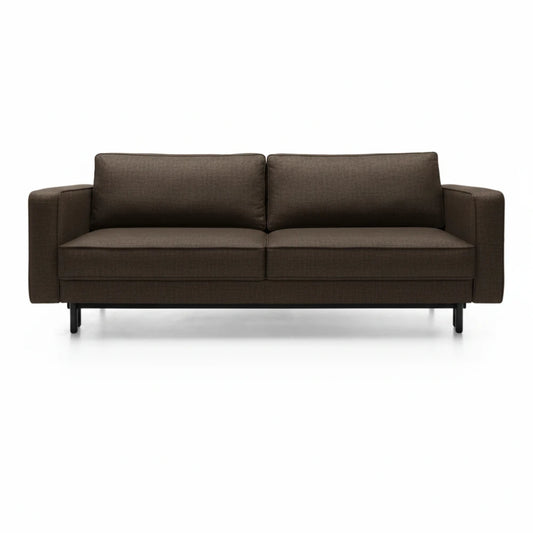 Canapea extensibila din catifea maro California L232x98cm