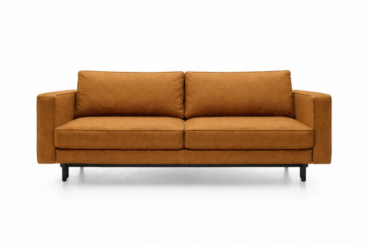 Canapea extensibila din catifea galben California L232x98cm