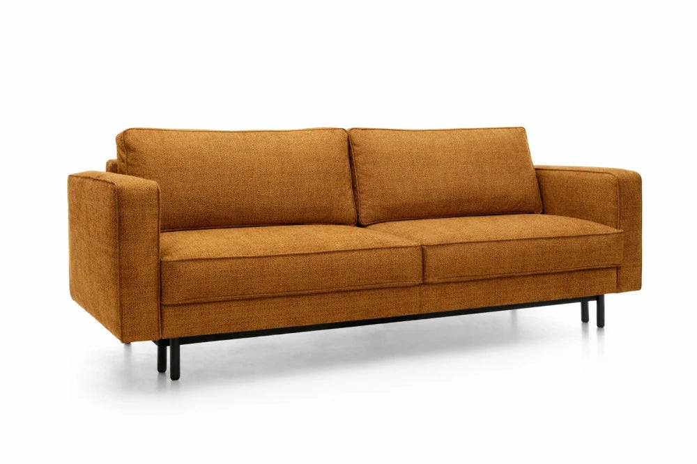 Canapea extensibila din catifea galben California L232x98cm