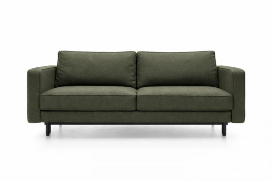 Canapea extensibila din catifea verde California L232x98cm