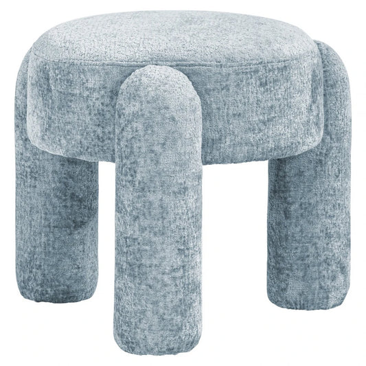 Taburet tapitat cu Chenille Albastru D51xH43cm Holly Richmond Interiors