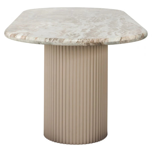 Masa din MDF Bej si Marmura Multcolor L240xH76cm Coronel Richmond interiors