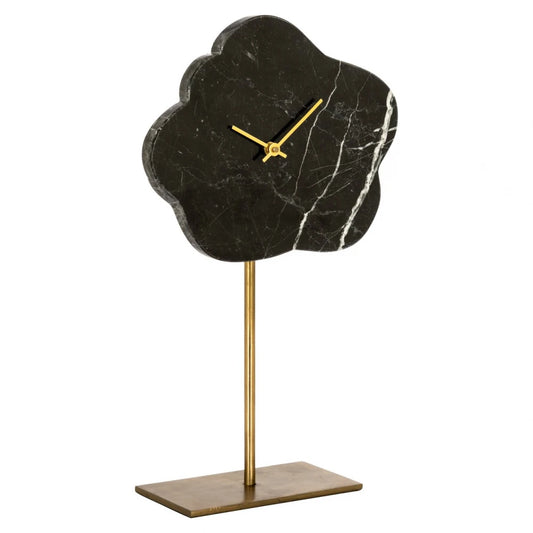 Ceas din Metal/Marmura Auriu/Negru L26xH43cm Bram Richmond interiors
