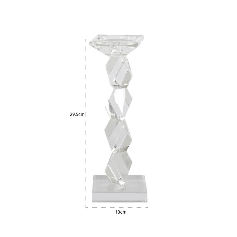 Suport lumanare din Sticla Transparent L10xH29.5cm Zhara Richmond interiors