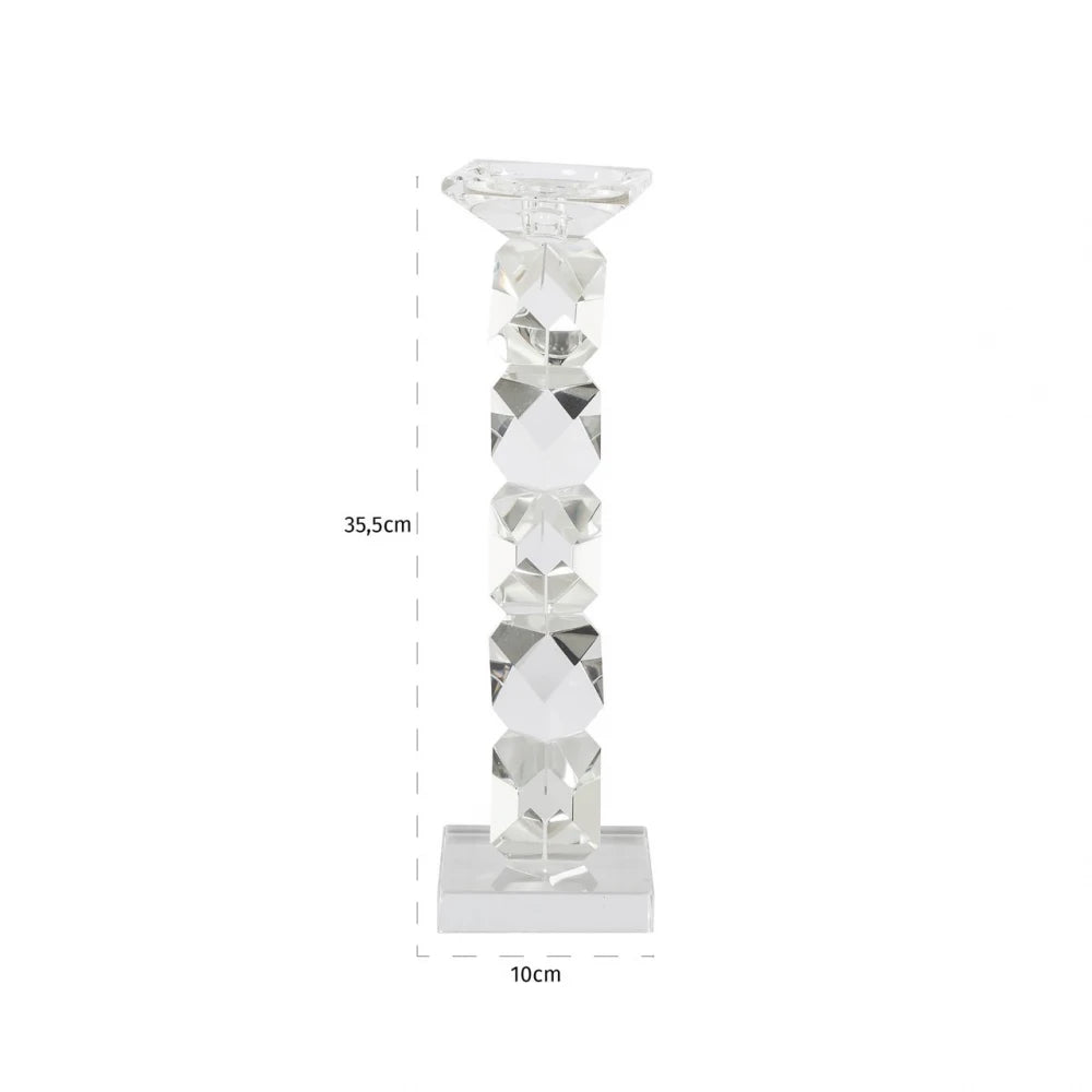 Suport lumanare din Sticla Transparent L10xH35.5cm Zhara Richmond interiors