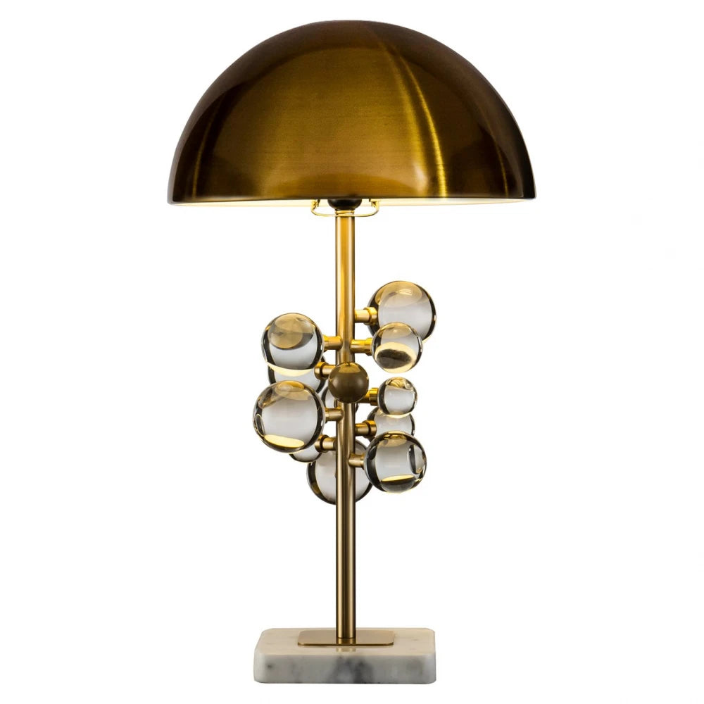 Veioza din Metal/Marmura/Sticla Multicolor D35xH61cm Bela Richmond Interiors