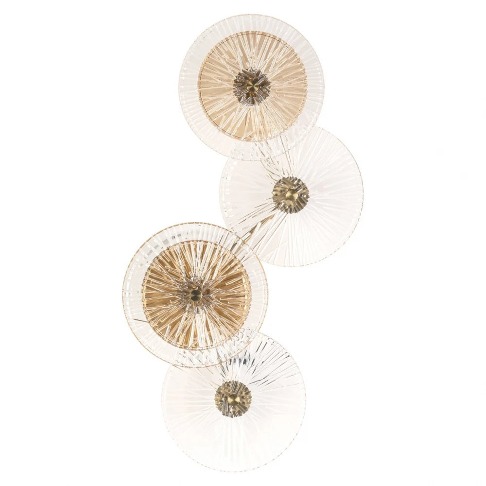 Aplica de perete din Metal/Sticla Alama/Transparent L33xH62cm Linzi Richmond interiors