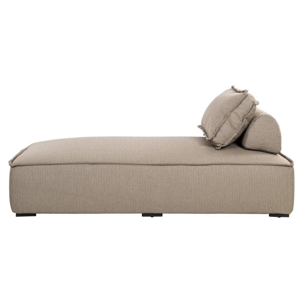 Sezlong de exterior din Stofa Maro si Metal Negru L110xH80cm Jondal Richmond interiors