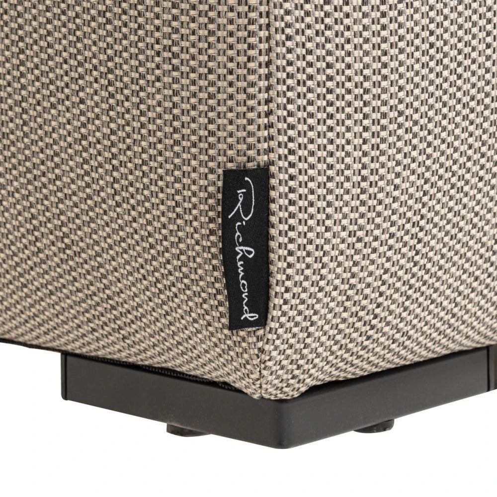 Sezlong de exterior din Stofa Maro si Metal Negru L110xH80cm Jondal Richmond interiors