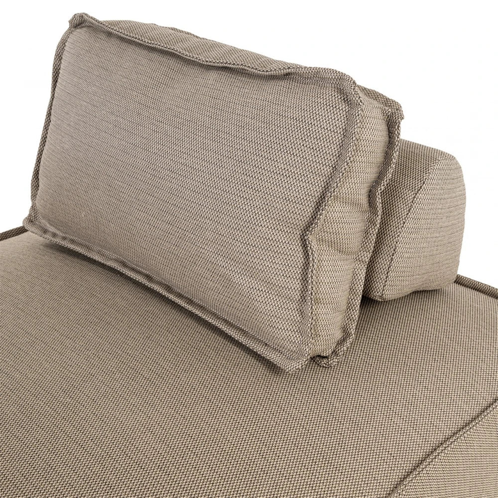 Sezlong de exterior din Stofa Maro si Metal Negru L110xH80cm Jondal Richmond interiors
