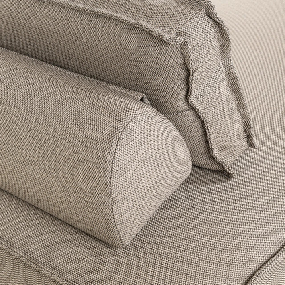 Sezlong de exterior din Stofa Maro si Metal Negru L110xH80cm Jondal Richmond interiors