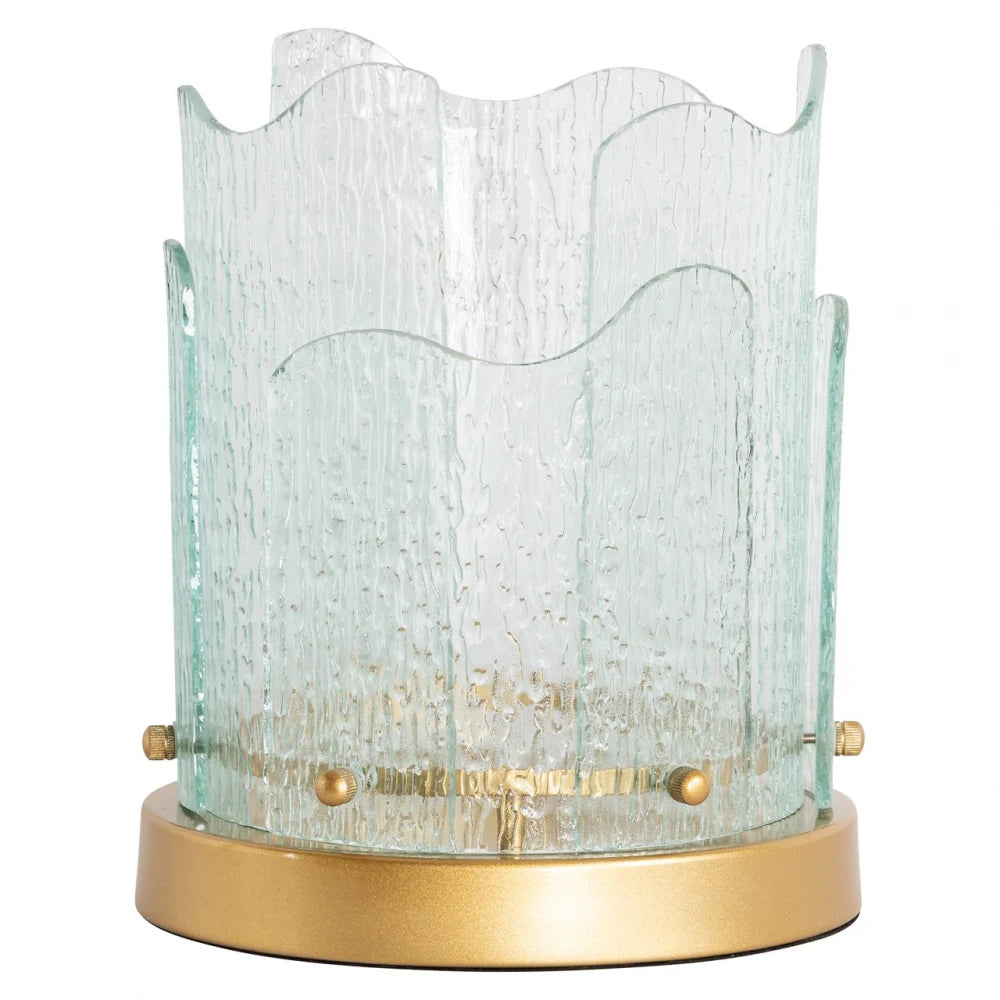 Suport lumanare din Metal/Sticla Auriu/Transparent D22xH26.5cm Danila Richmond Interiors