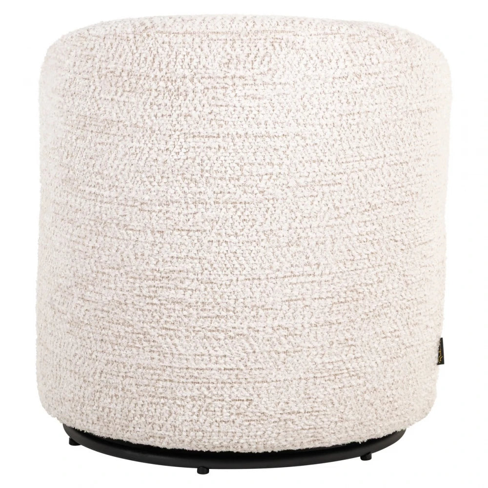 Fotoliu rotativ pentru copii tapitat cu Chenille Crem L60xH63.5cm Jackie Richmond interiors