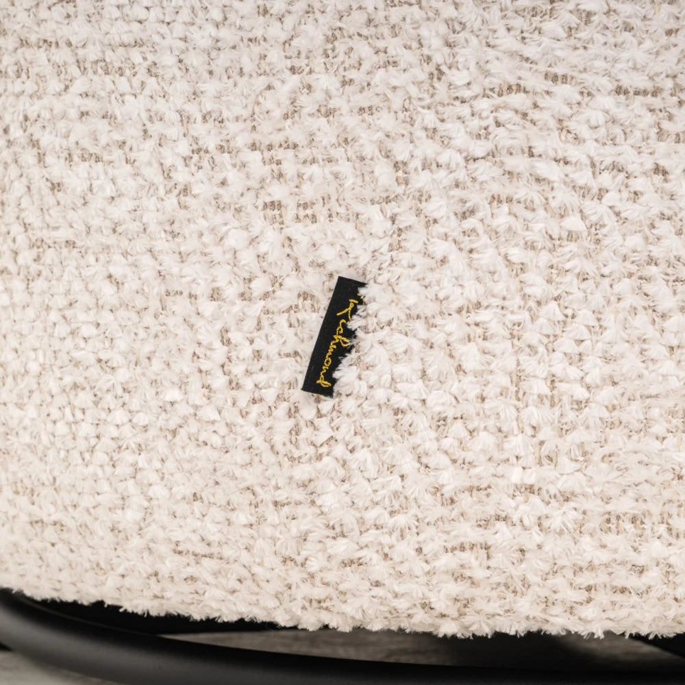 Fotoliu rotativ pentru copii tapitat cu Chenille Crem L60xH63.5cm Jackie Richmond interiors