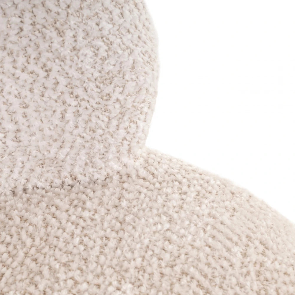 Fotoliu rotativ pentru copii tapitat cu Chenille Crem L60xH63.5cm Jackie Richmond interiors