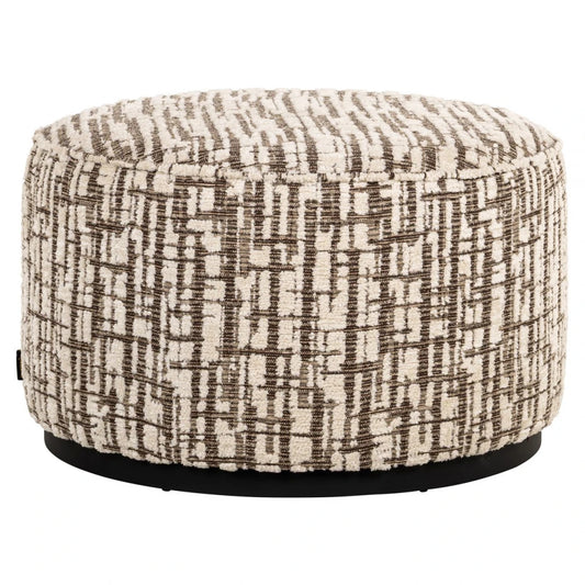 Puf tapitat cu Stofa Crem/Bej D70xH42cm Lexie Richmond Interiors