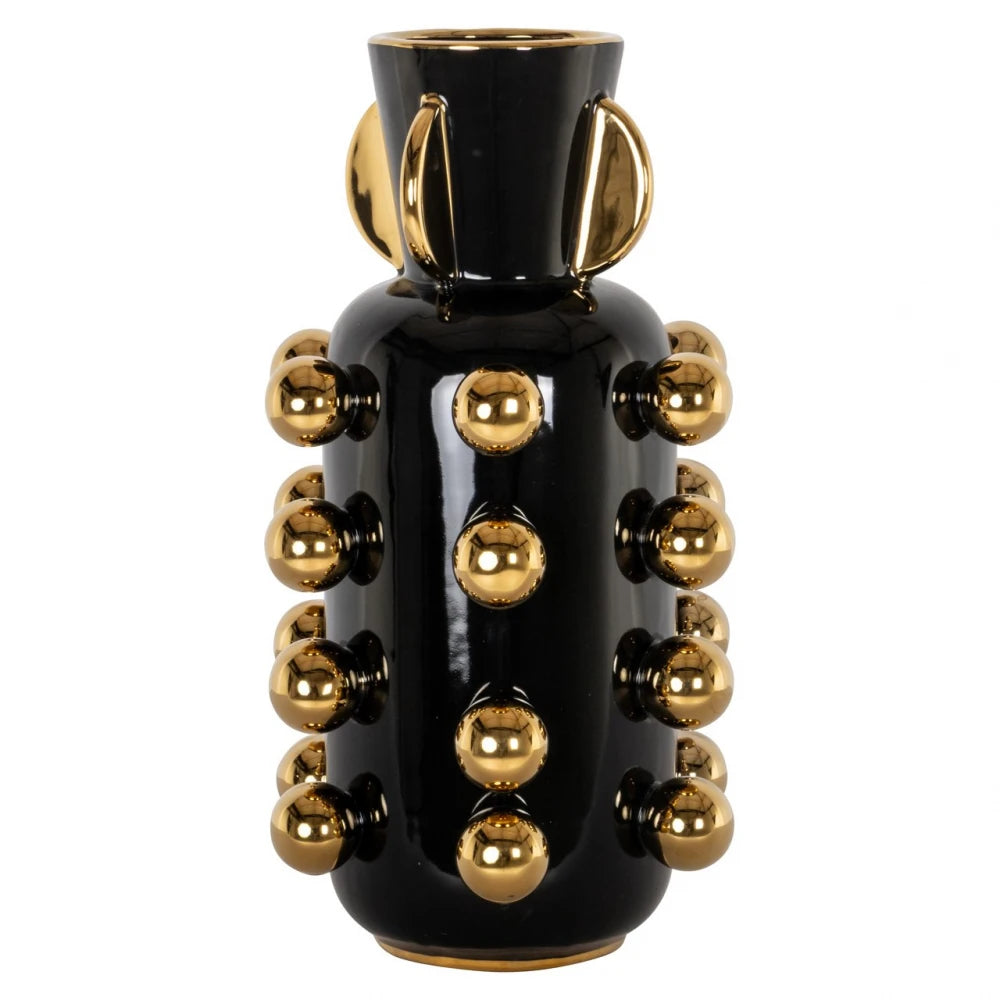 Vaza decorativa din Ceramica Negru/Auriu D22xH40cm Zalia Richmond Interiors