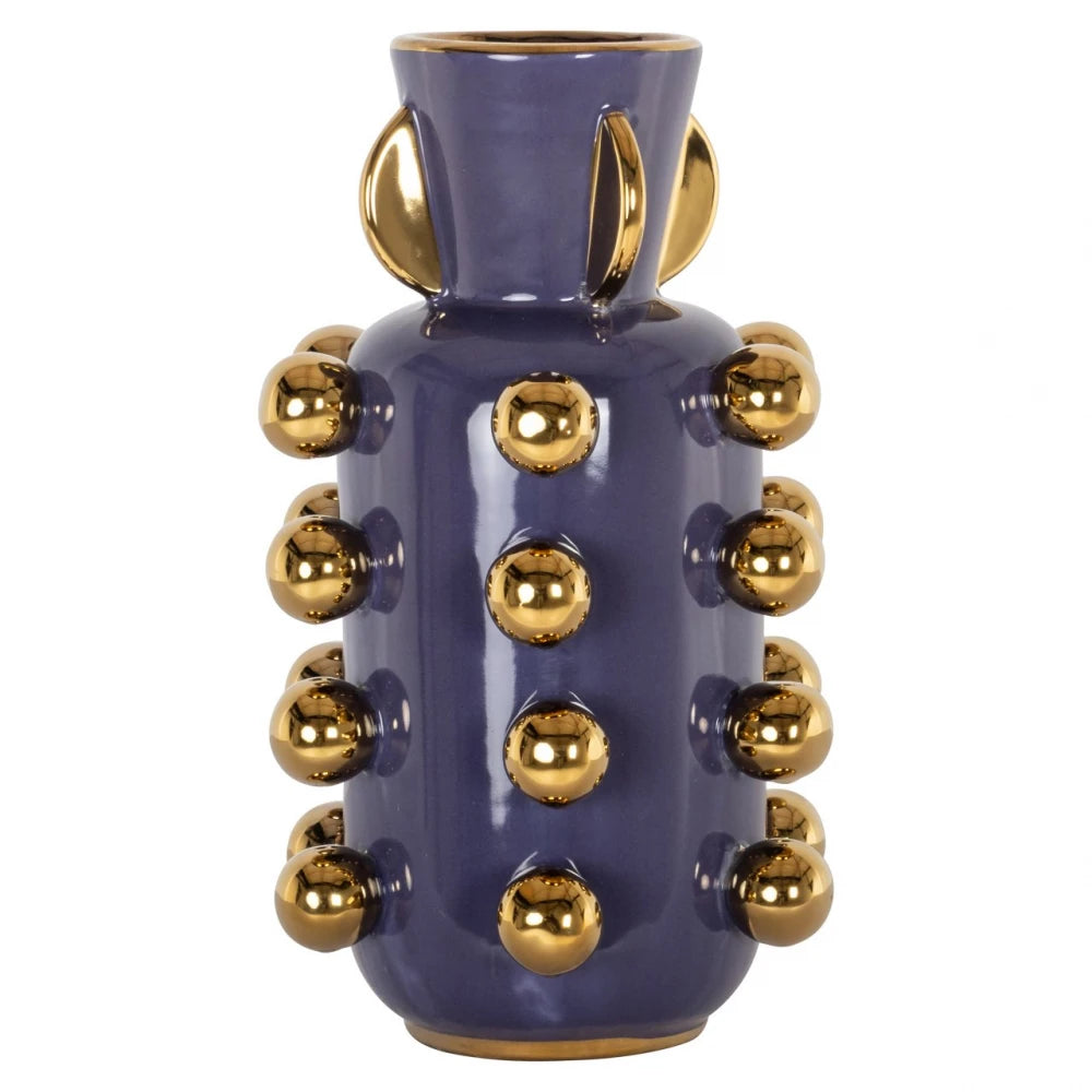 Vaza decorativa din Ceramica Mov/Auriu D20xH34cm Zalia Richmond Interiors
