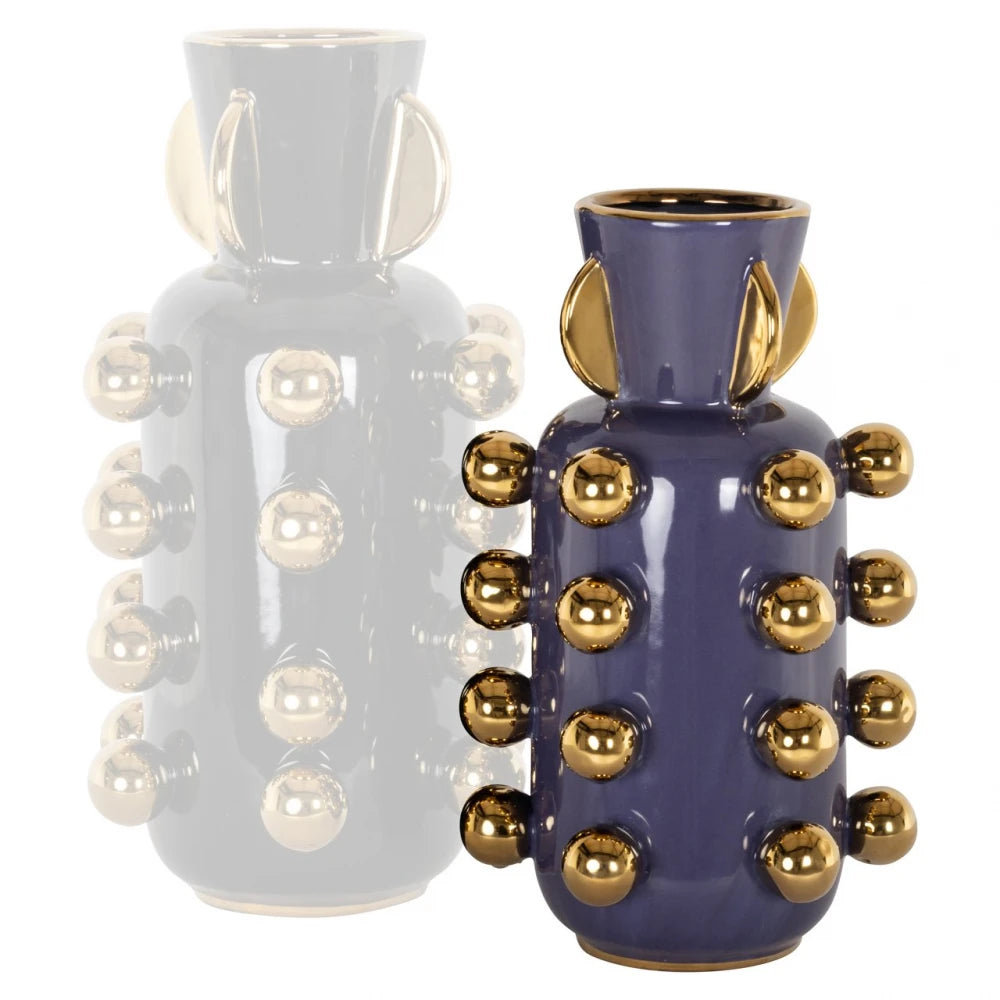 Vaza decorativa din Ceramica Mov/Auriu D20xH34cm Zalia Richmond Interiors