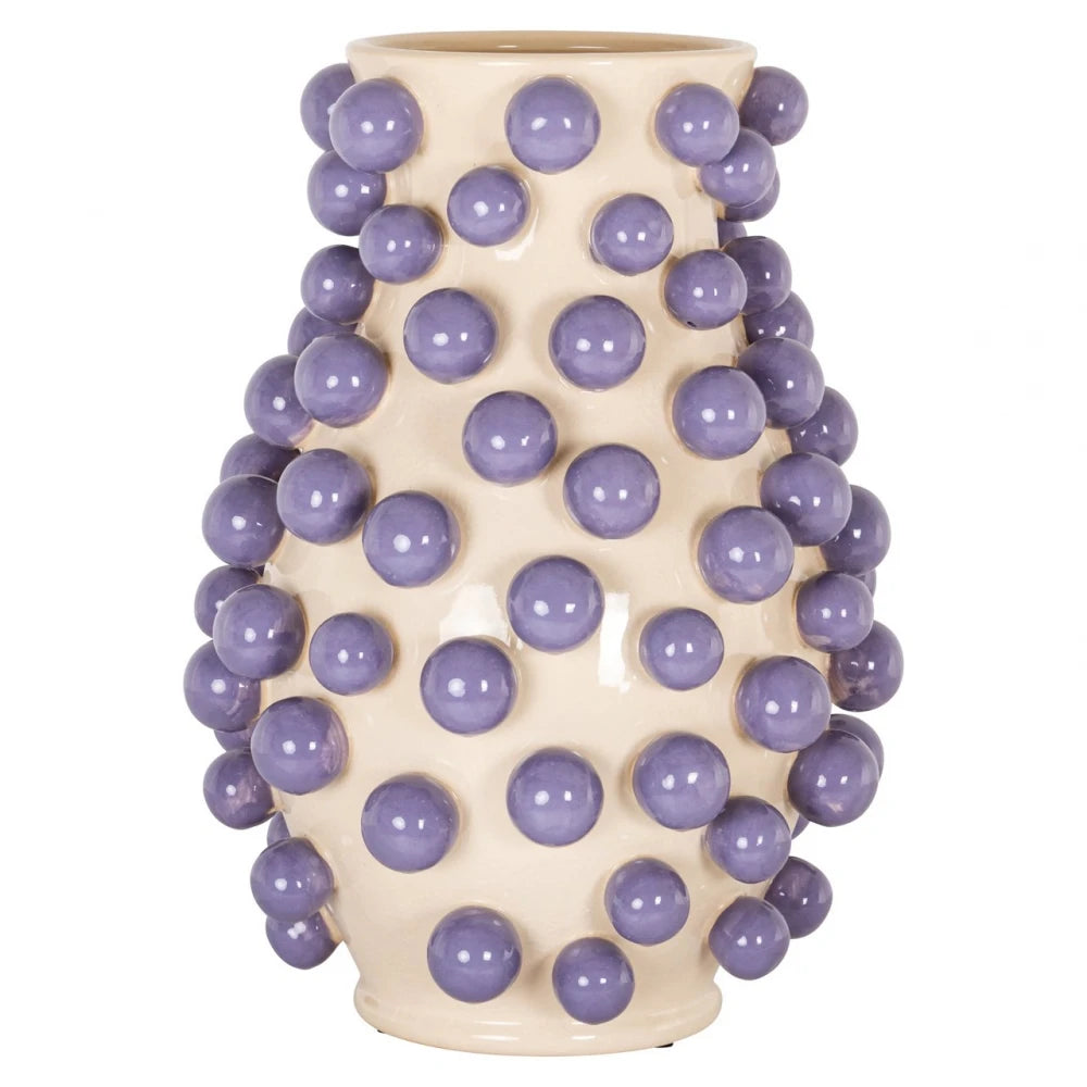 Vaza decorativa din Ceramica Crem/Mov D31xH44cm Dotty Richmond Interiors