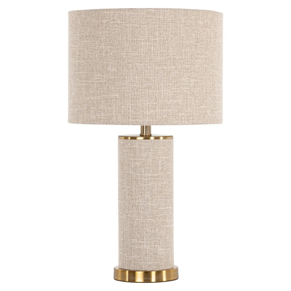 Veioza din Metal/Stofa Auriu/Bej D35xH61cm Joline Richmond Interiors