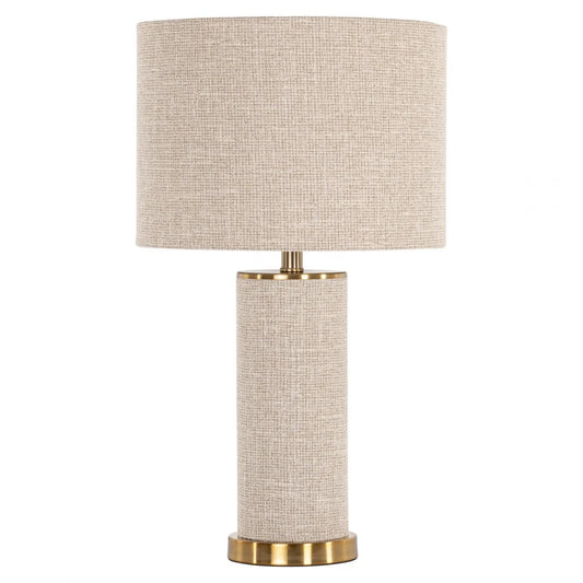 Veioza din Metal/Stofa Auriu/Bej D35xH61cm Joline Richmond Interiors