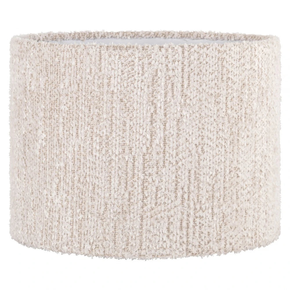 Abajur din Chenille/Metal Crem/Alb D40xH30cm Marly  Richmond Interiors