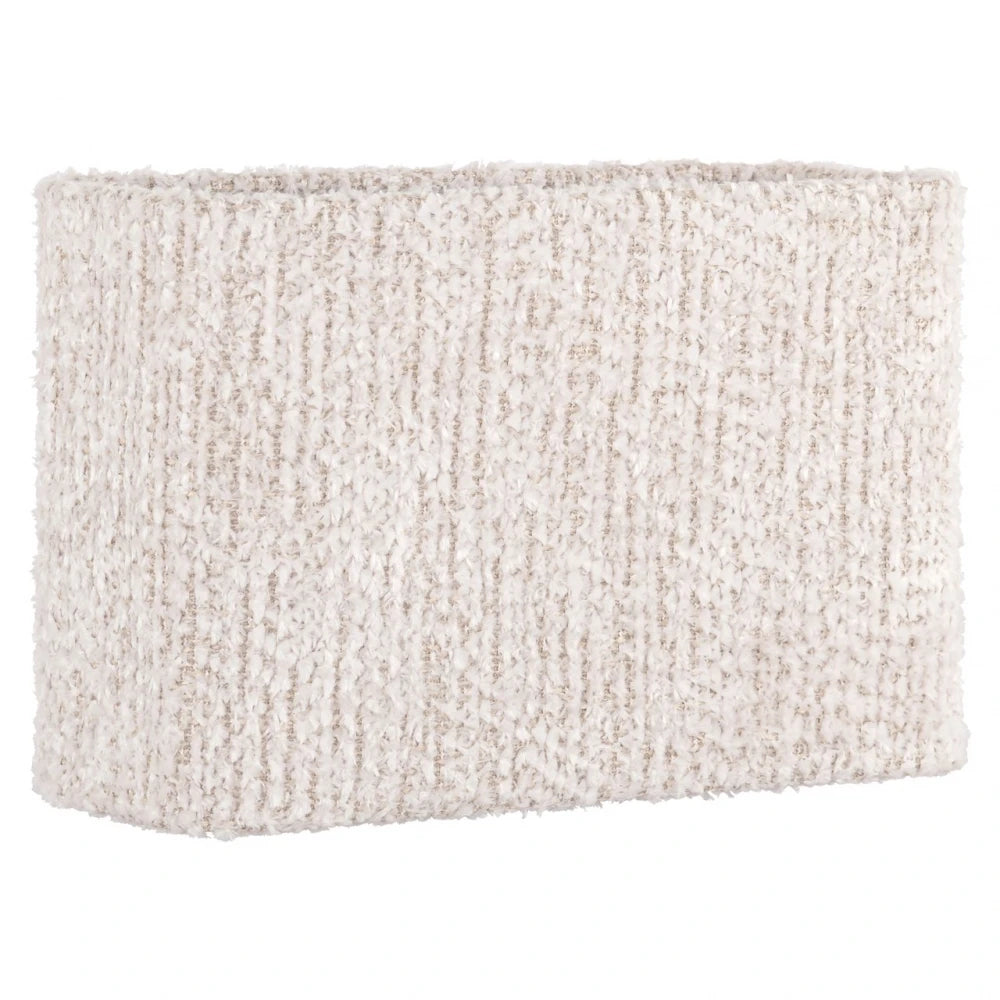 Abajur dreptunghiular din Chenille/Metal Crem/Alb L35xH23cm Marly  Richmond interiors