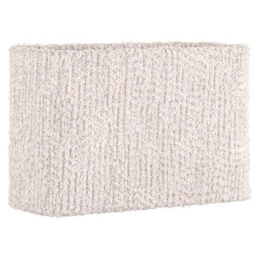 Abajur dreptunghiular din Chenille/Metal Crem/Alb L35xH23cm Marly  Richmond interiors