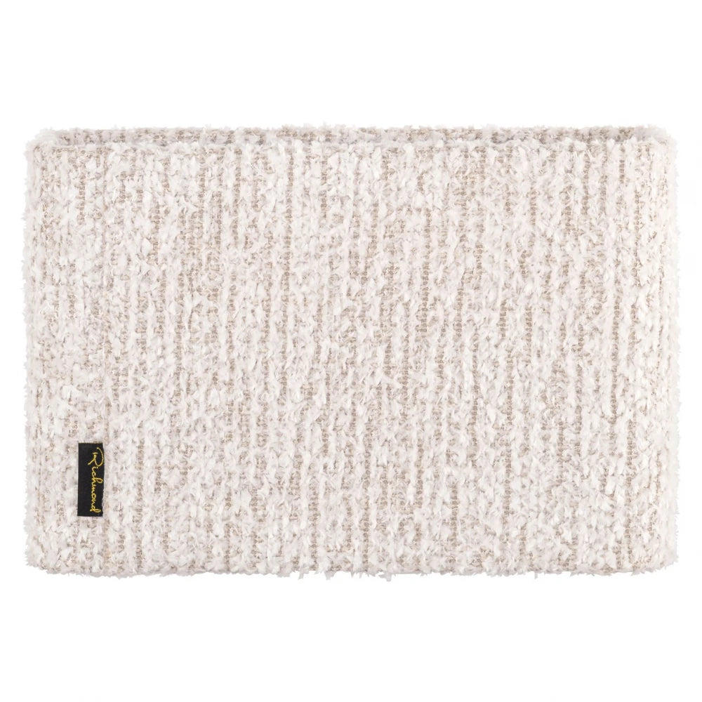 Abajur dreptunghiular din Chenille/Metal Crem/Alb L35xH23cm Marly  Richmond interiors
