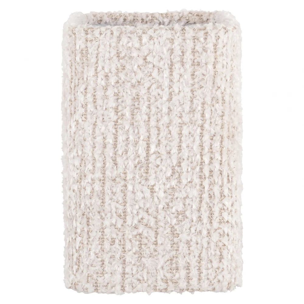 Abajur dreptunghiular din Chenille/Metal Crem/Alb L35xH23cm Marly  Richmond interiors
