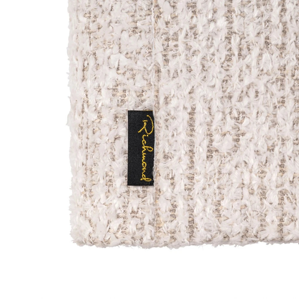 Abajur dreptunghiular din Chenille/Metal Crem/Alb L35xH23cm Marly  Richmond interiors