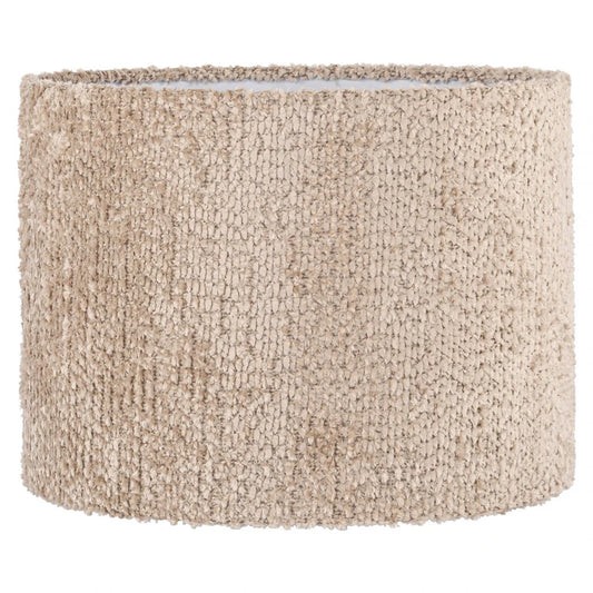 Abajur din Chenille/Metal Bej/Alb D40xH30cm Emily Richmond Interiors