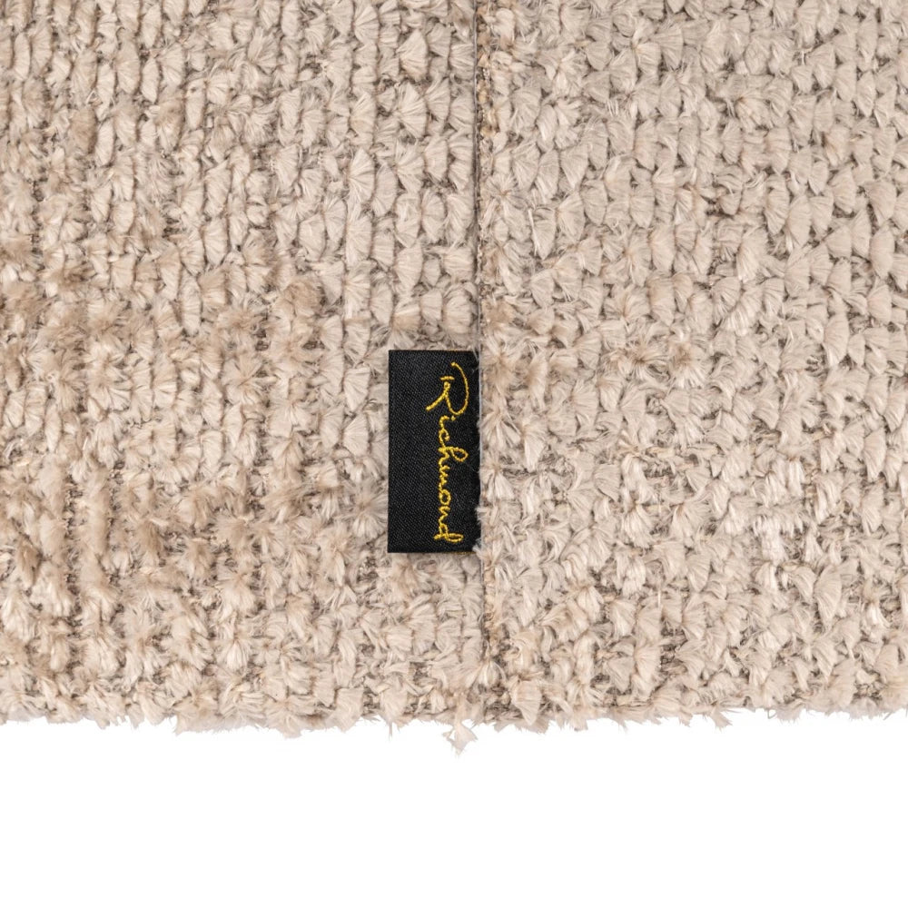 Abajur din Chenille/Metal Bej/Alb D40xH30cm Emily Richmond Interiors