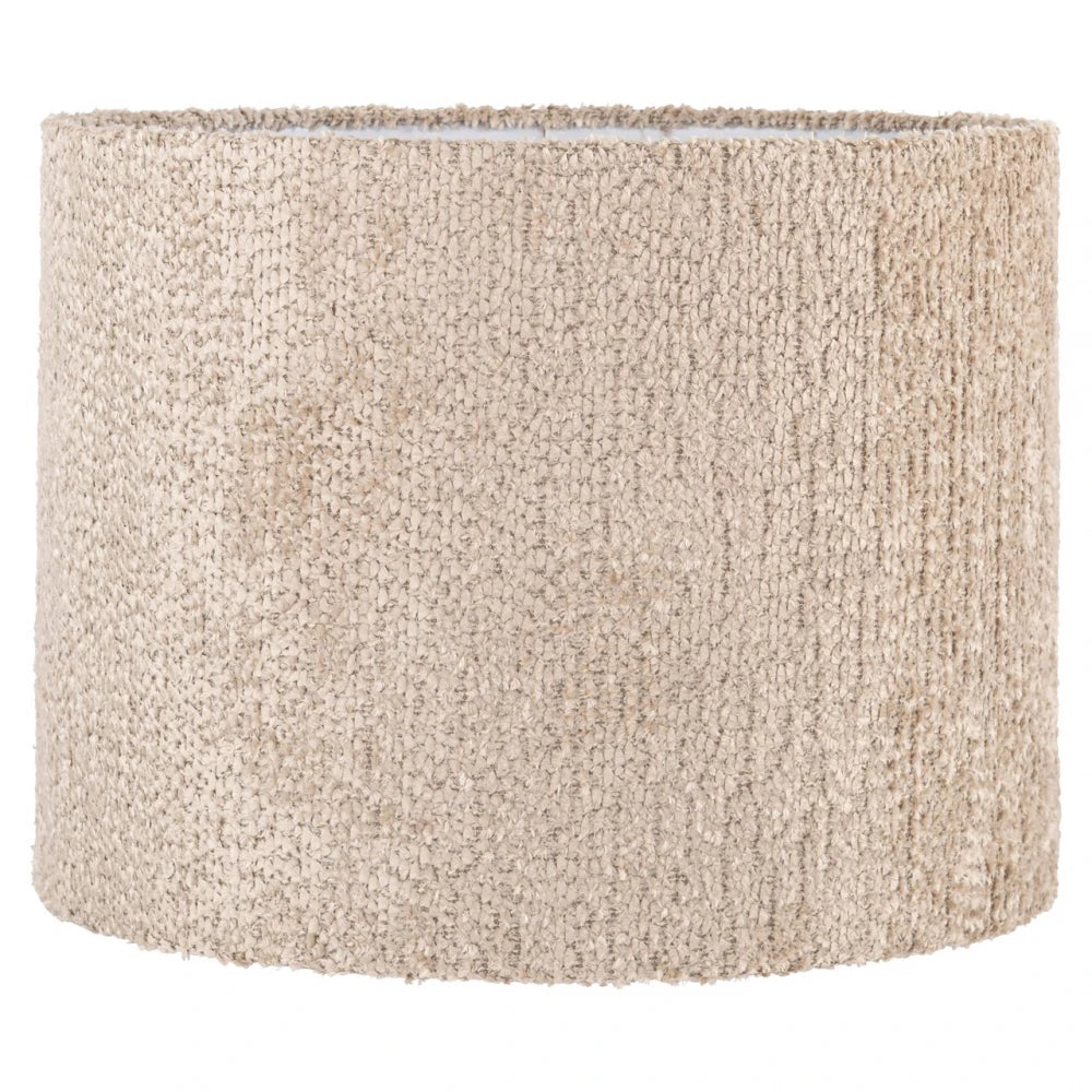 Abajur din Chenille/Metal Bej/Alb D50xH38cm Emily Richmond Interiors