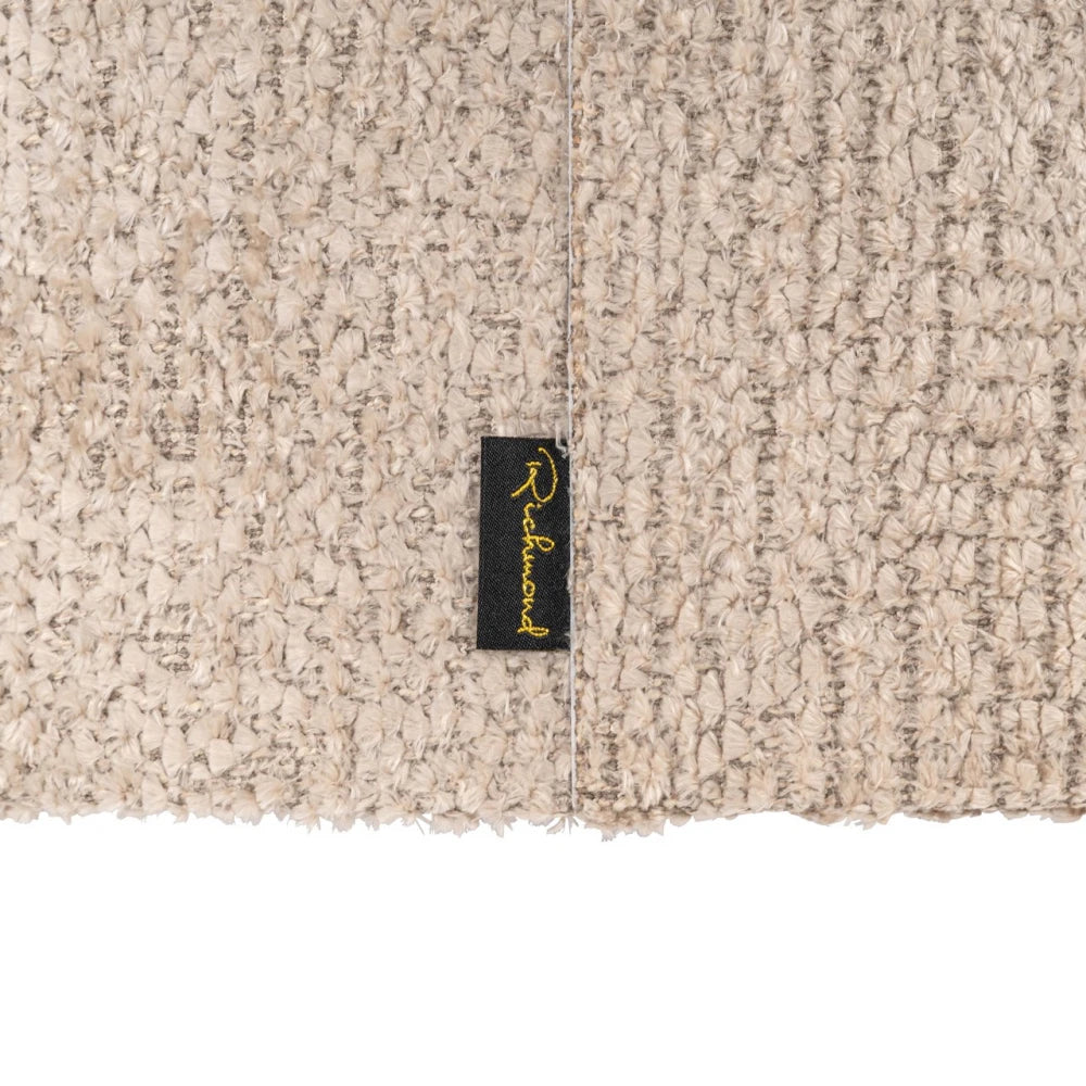 Abajur din Chenille/Metal Bej/Alb D50xH38cm Emily Richmond Interiors