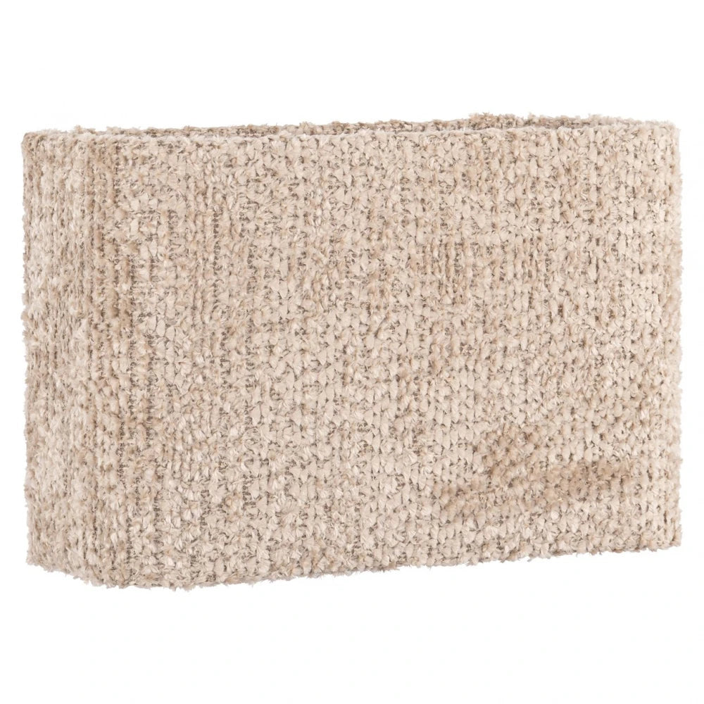 Abajur dreptunghiular din Chenille/Metal Bej/Alb L35xH23cm Emily Richmond interiors