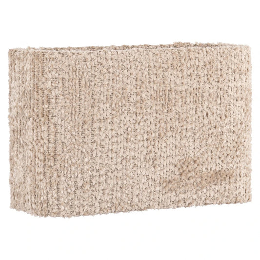 Abajur dreptunghiular din Chenille/Metal Bej/Alb L35xH23cm Emily Richmond interiors