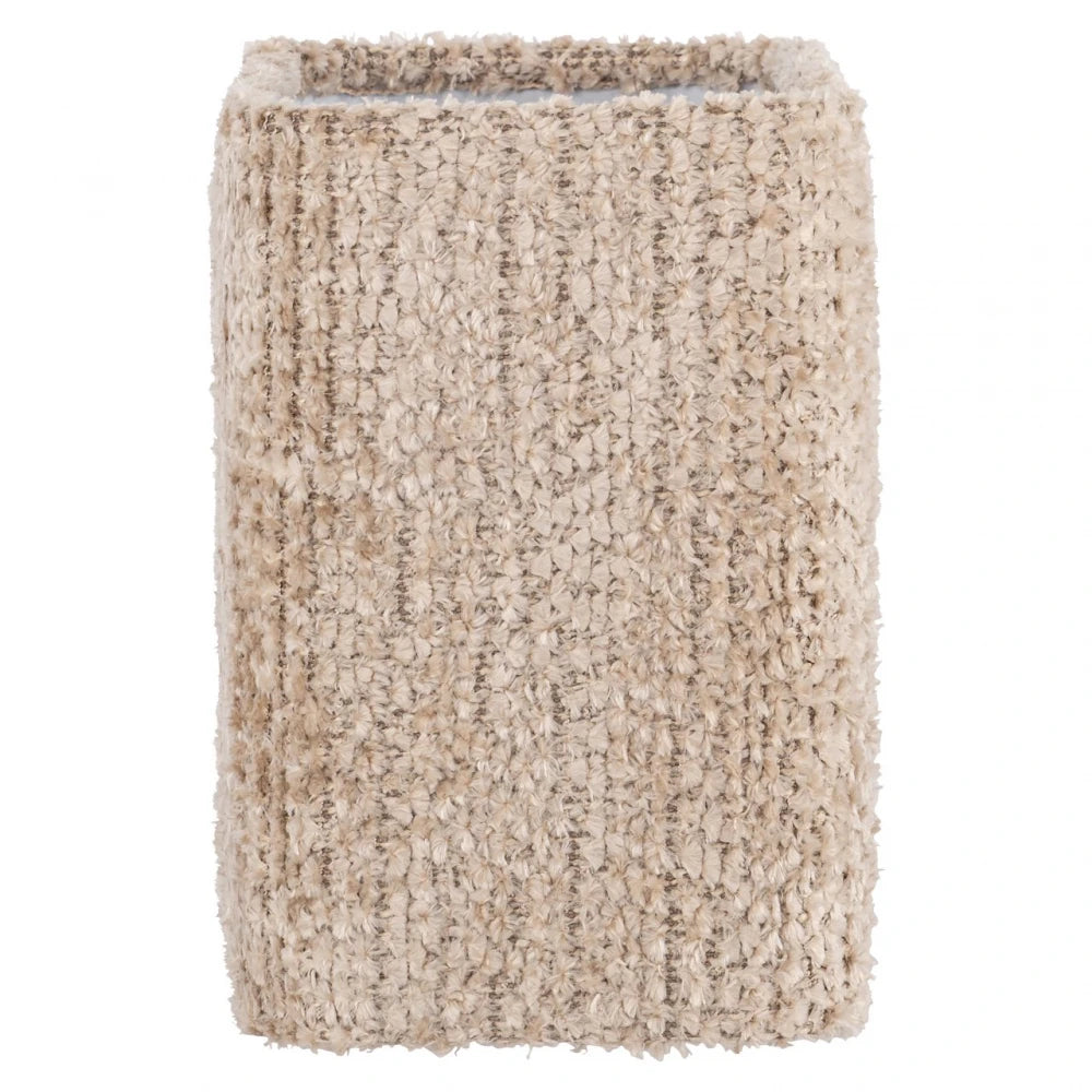 Abajur dreptunghiular din Chenille/Metal Bej/Alb L35xH23cm Emily Richmond interiors