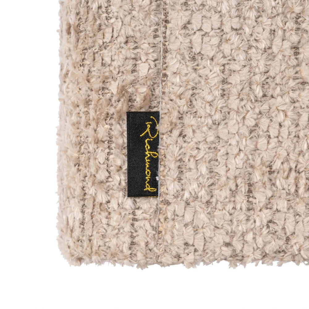 Abajur dreptunghiular din Chenille/Metal Bej/Alb L35xH23cm Emily Richmond interiors