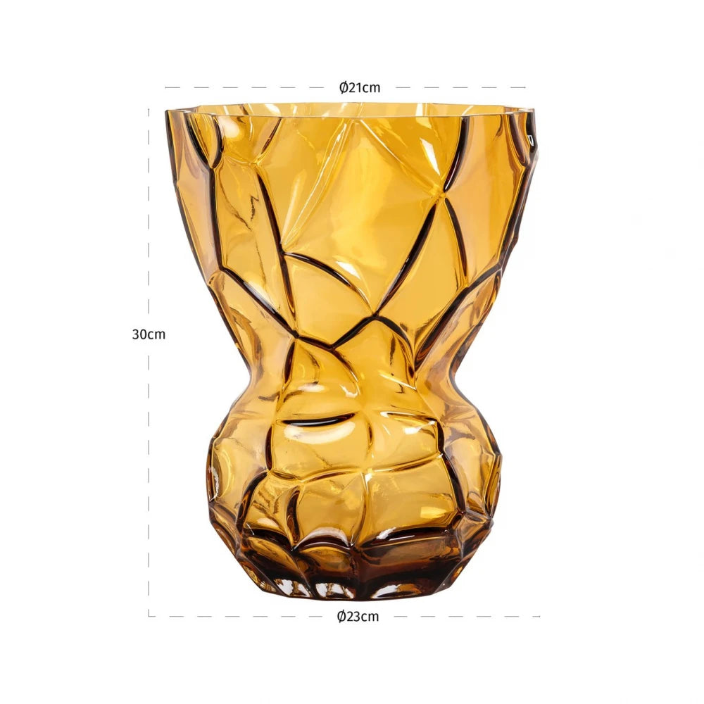 Vaza decorativa din Sticla Auriu amber D23xH30cm Mason Richmond Interiors