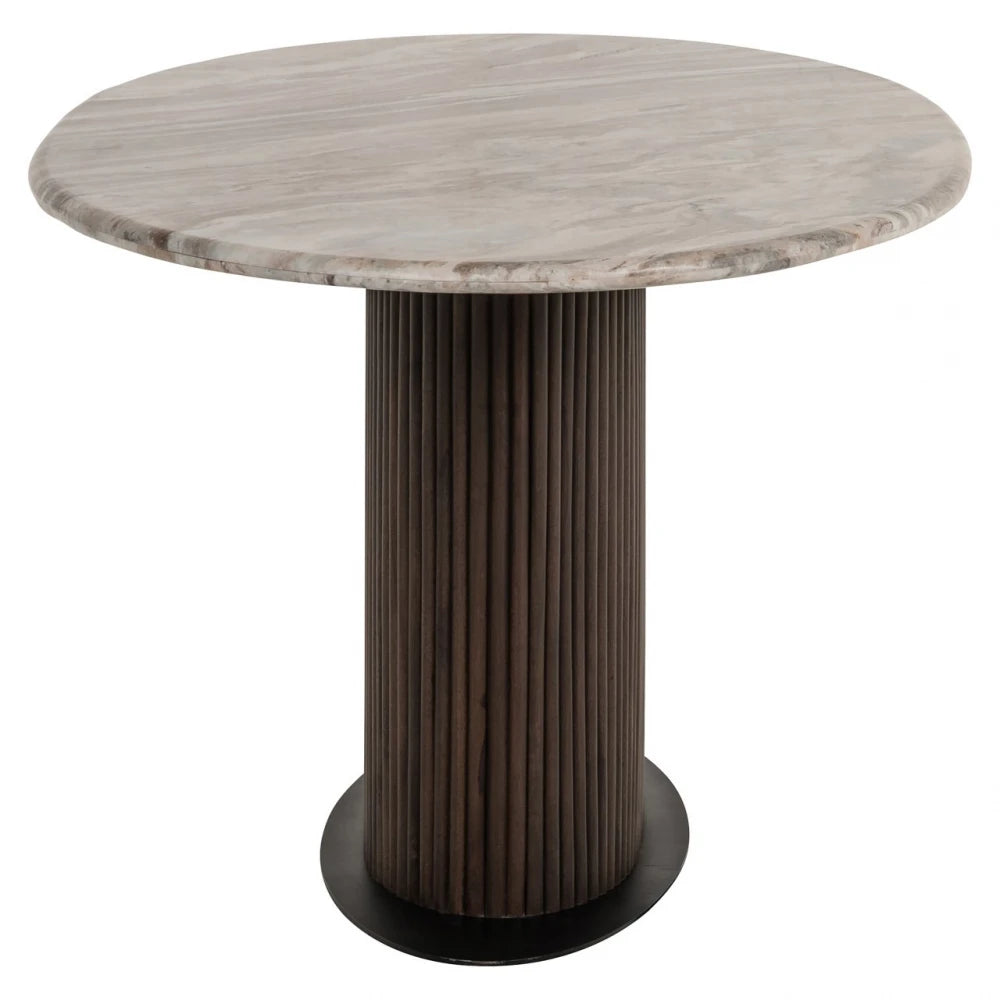 Masa din Metal/Lemn/MDF Negru/Maro si Marmura Multicolor L200xH77cm Rasford Richmond interiors