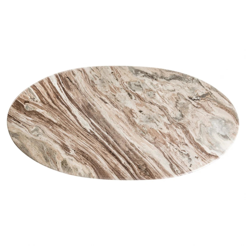 Masa din Metal/Lemn/MDF Negru/Maro si Marmura Multicolor L200xH77cm Rasford Richmond interiors