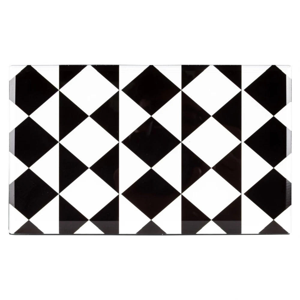 Cutie depozitare din MDF/Sticla Negru/Alb L20xH8cm Silas Richmond interiors