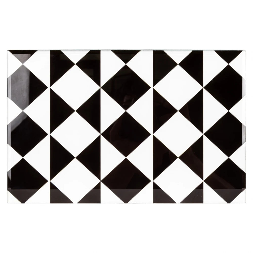 Cutie depozitare din MDF/Sticla Negru/Alb L28xH10cm Silas L Richmond interiors