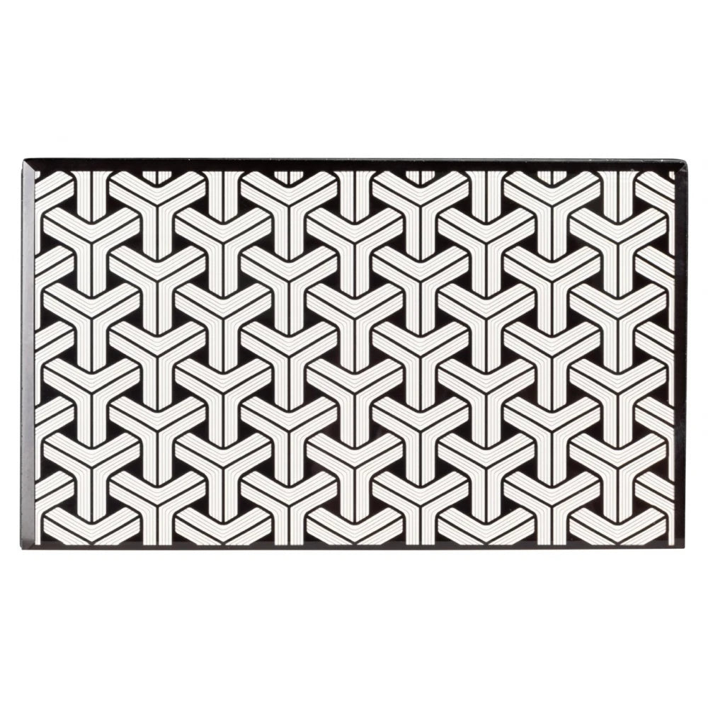 Cutie depozitare din MDF/Sticla Negru/Alb L20xH8cm Feliz Richmond interiors